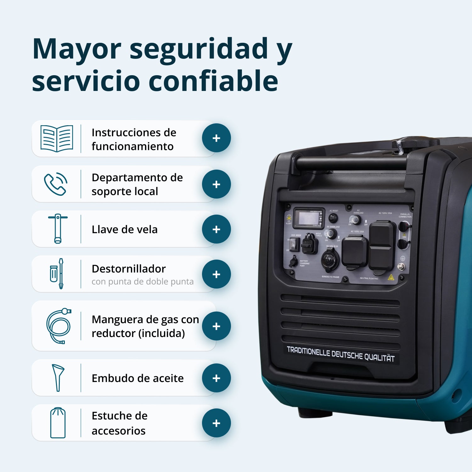 Generador inverter híbrido de gas/gasolina KS 4000iEHS CO