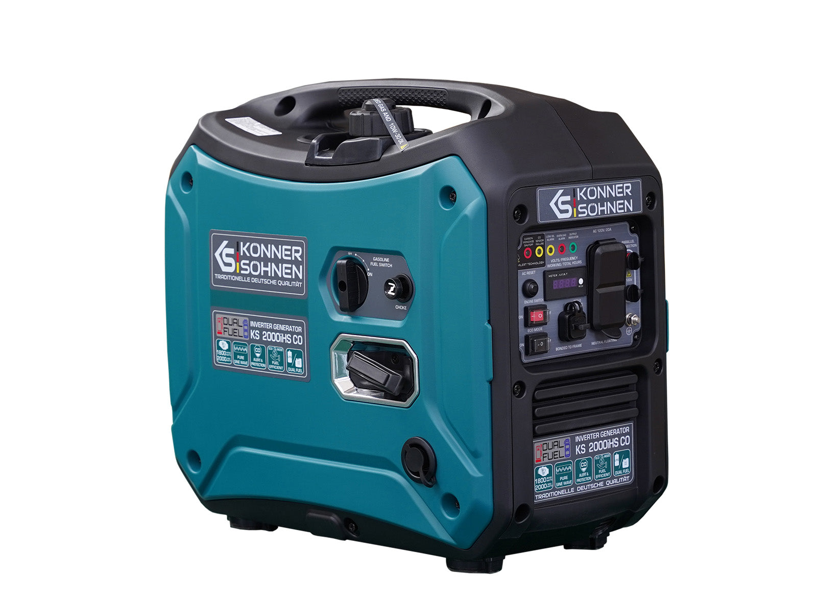 Generador inverter híbrido de gas/gasolina KS 2000iHS CO