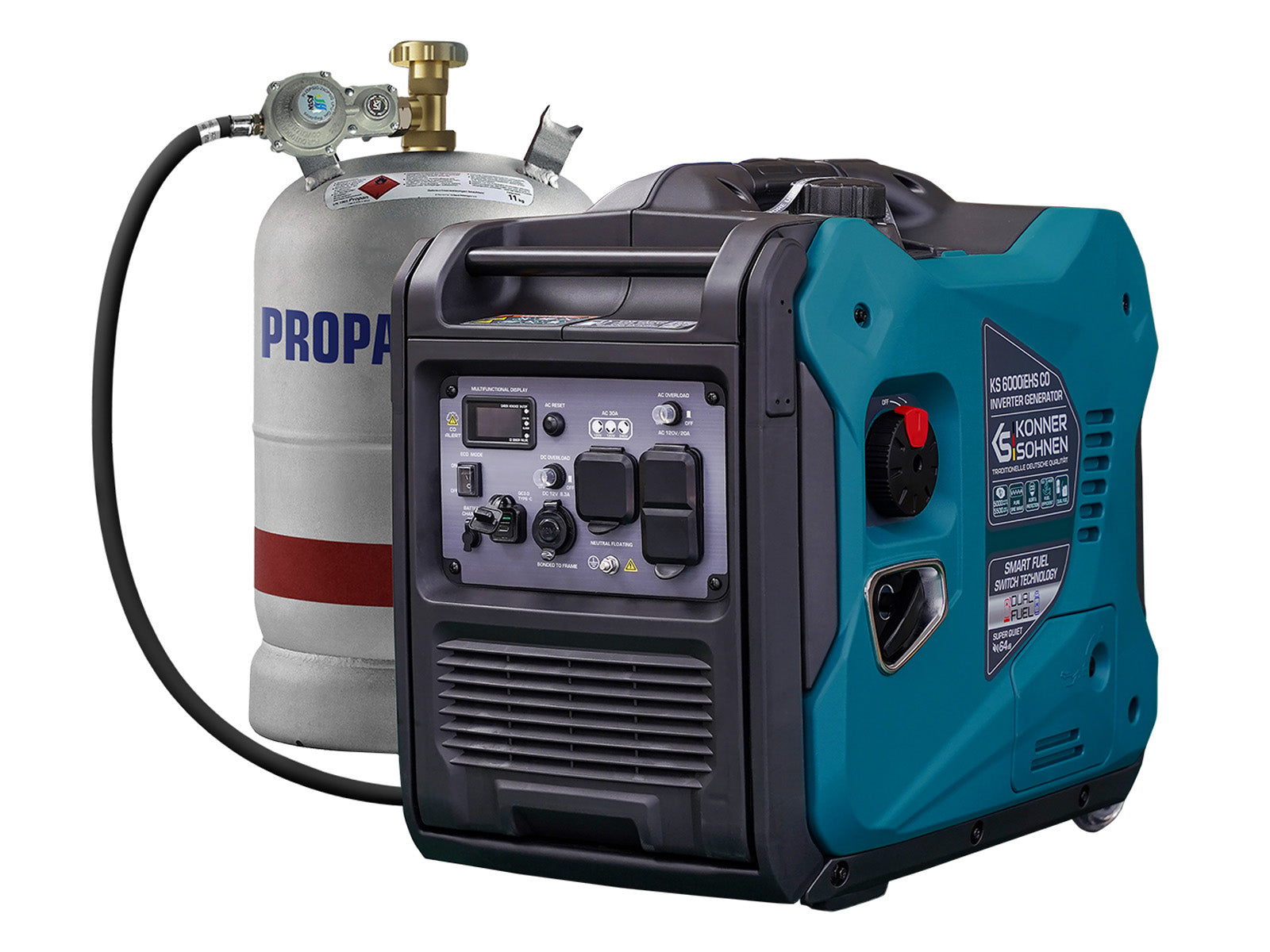 Generador inverter híbrido de gas/gasolina KS 6000iEHS CO
